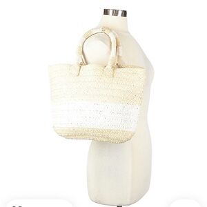 Altru Cream and White Tote Bag